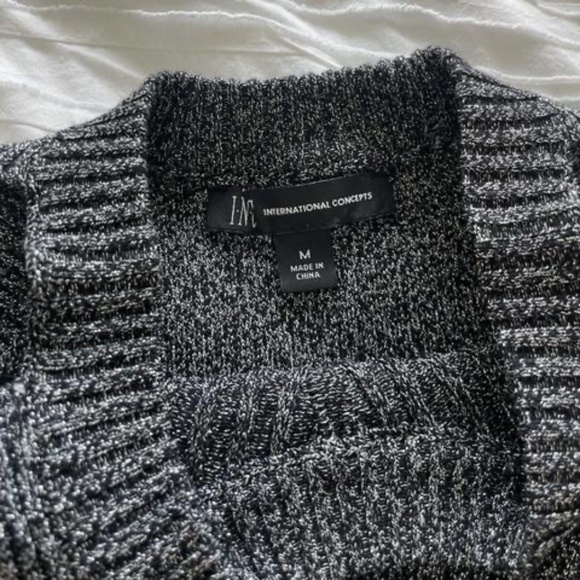 I.N.C (International Concepts) Black Sequin Sparkly Top - Picture 2 of 2